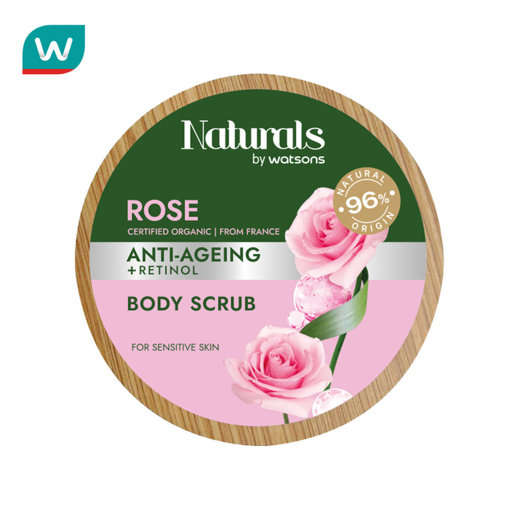Naturals by Watsons เนเชอรัล บาย วัตสัน โรส บอดี้ สครับ 200กรัม