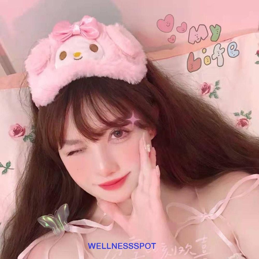 Wellnessspot ผ้าปิดตาการ์ตูน Light Isolation Cinnamoroll Kawaii น่ารักส่งเสริมการนอนหลับ
