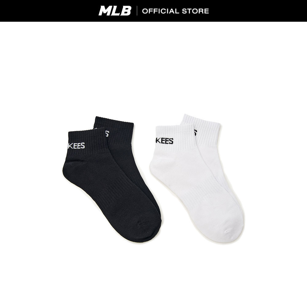 MLB ถุงเท้า ยูนิเซ็กส์ Basic รุ่น 3ASOS054N 00BKS สีดำ