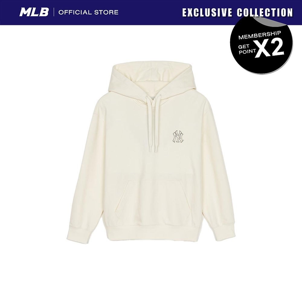MLB เสื้อฮู้ดดี้ ยูนิเซ็กส์ New Year Snake Overfit Hoodie รุ่น 3AHDQ0151 50CRS สีครีม