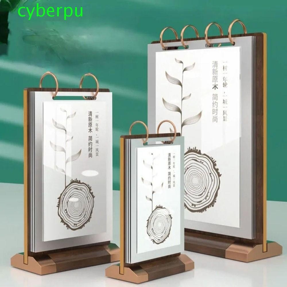 Cyberpulse Ads ขาตั้งจอแสดงผล, ผู้ถือไม้ Multi หน้าเมนู Card Holder, A4/A5/A6 หลวม leaf Label Holder Aon-slip Sign Holder Display Stand Dinner Party