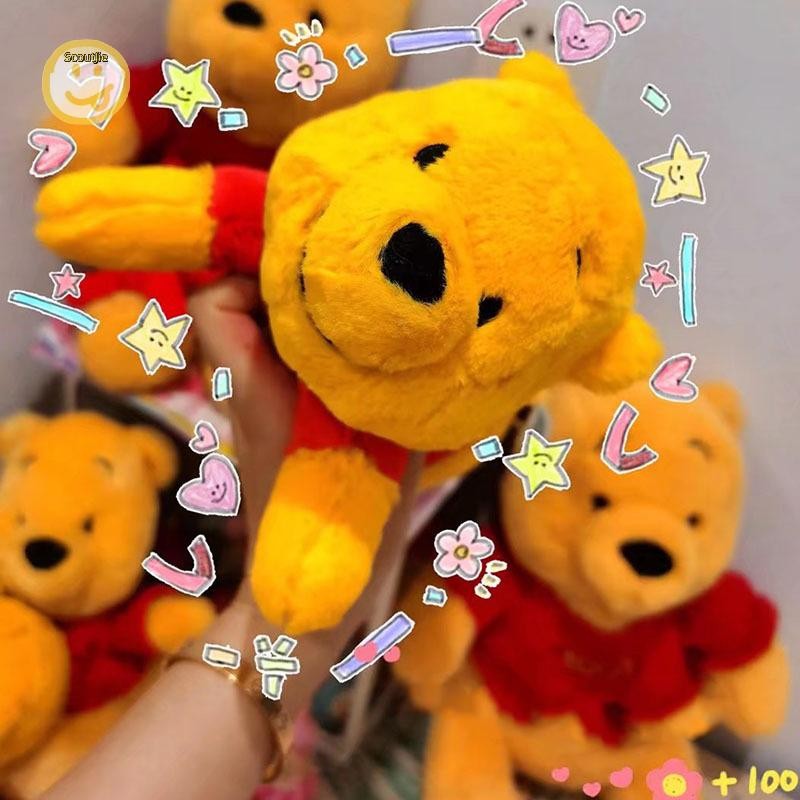 Scoutjie น่ารัก Winnie The Pooh Plush กระเป๋าดินสอความจุขนาดใหญ่กระเป๋าแต่งหน้าอุปกรณ์การเรียนเครื่องเขียนกระเป๋าดินสอ TH