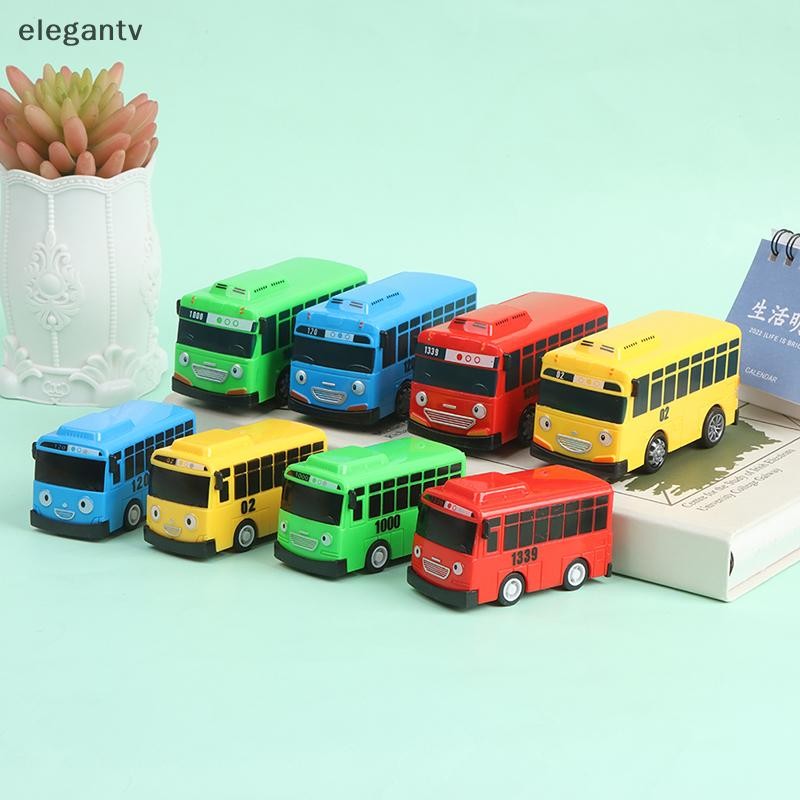Egn 4PCS Tayo The Little Bus การ์ตูนดึงกลับรถชุดของเล่นเด็กการศึกษาของขวัญ N