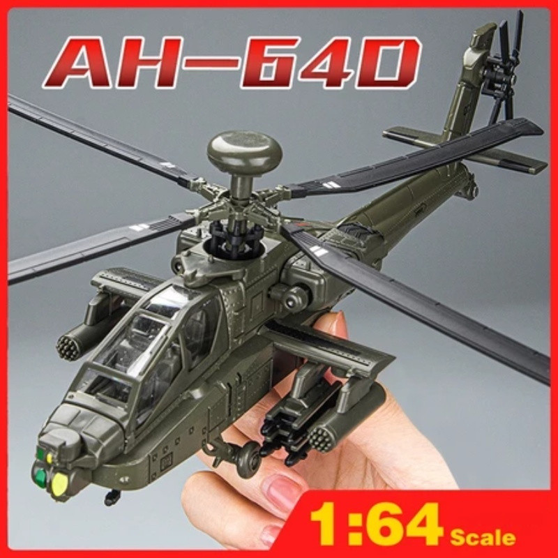 ใหม่ Perfect 1/64 Apache gunship AH-64D / Black Hawks UH-60 เฮลิคอปเตอร์ Gunships Alloy Diecast Mode
