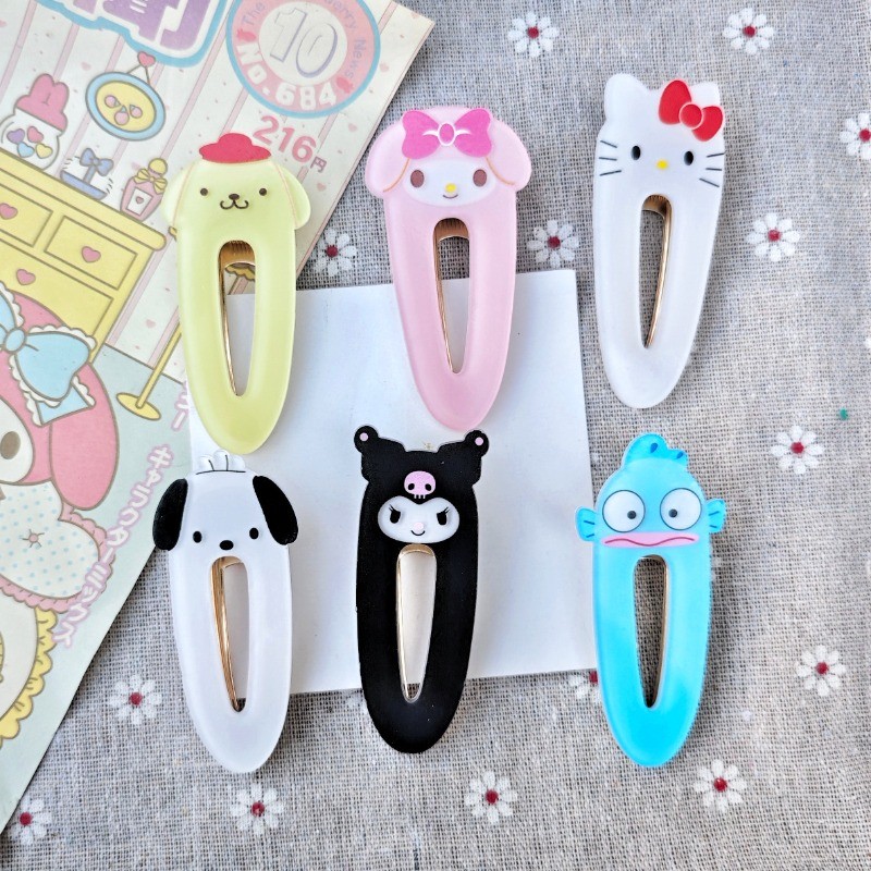 Sanrio กิ๊บติดผม Kuromi การ์ตูน Duckbill คลิปญี่ปุ่นน่ารัก Duckbill คลิป KT แมว Bangs คลิปสาวหวานผม