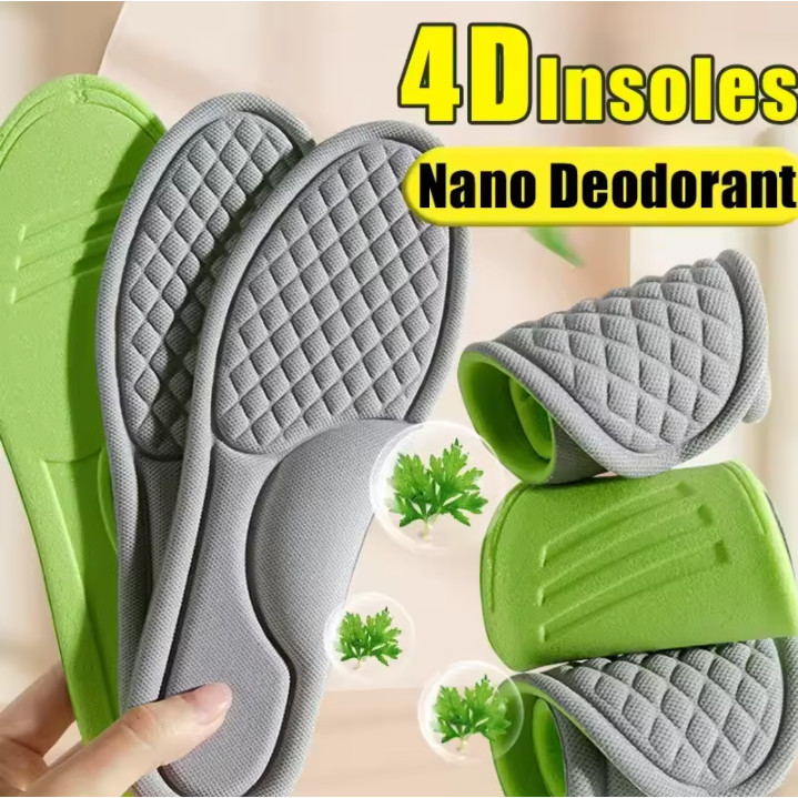 Unisex Memory Foam Orthopedic Insoles Deodorizing Insole Shoes Sports Absorbacteria Shoe Accessories