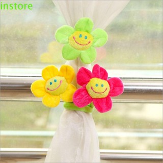 Instore หัวเข็มขัดรัดผ้าม่าน ขนาดเล็ก ลายการ์ตูนดอกไม้น่ารัก ปรับได้ สําหรับตกแต่งผ้าม่าน 2 ชิ้น