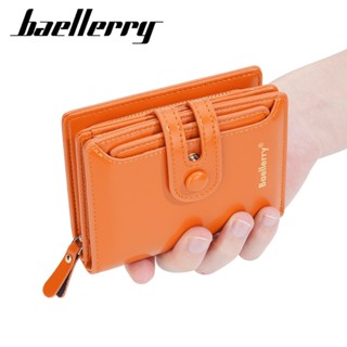 Baellerry กระเป๋าสตางค์หนัง มีซิป แนวตั้ง ใส่เหรียญได้ แฟชั่นสําหรับผู้หญิง