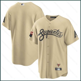 เสื้อคาร์ดิแกนเบสบอล ทรงหลวม ลาย MLB Arizona Diamondbacks Gold City Jersey พลัสไซซ์ สําหรับผู้ชาย และผู้หญิง 2023