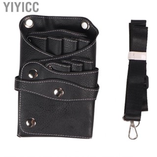 Yiyicc Hair Scissor Bag Convenient Lightweight PU Leather Hairdressing With