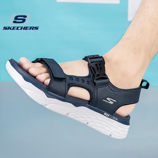 Skechers_ MAX CUSHION รองเท้าแตะลําลอง น้ําหนักเบา ขนาดใหญ่ สําหรับผู้ชาย เหมาะกับการเล่นโยคะ