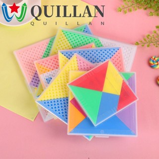 Quillan จิ๊กซอว์ 3D รูปทรงเรขาคณิต สีสันสดใส ของเล่นเสริมการเรียนรู้ สําหรับเด็กก่อนวัยเรียน