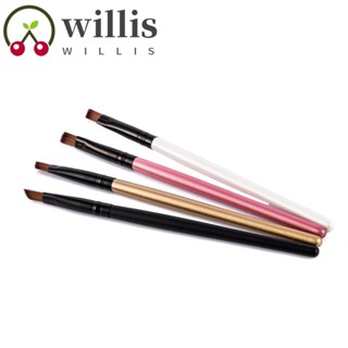 Willis แปรงแต่งหน้า 3pcs ด้ามไม้แปรงคิ้วแปรงแต่งหน้าเครื่องมือความงาม