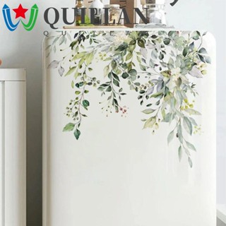 Quillan สติกเกอร์ติดผนังห้องน้ํา ลอกออกได้ รูปพืช ขัดง่าย สําหรับตกแต่งบ้าน DIY