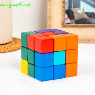 Augustine Soma Cube ของเล่นไม้ เพื่อการเรียนรู้ ตรรกะ เพื่อการเรียนรู้ ประสาทสัมผัส สําหรับเด็ก ผู้ปกครอง