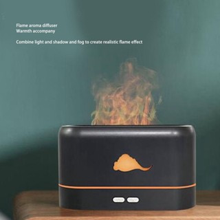 CCclamber Flame Aroma Diffuser Bluetooth Aromatherapy Humidifier 3D เปลวไฟ Essential Oil สำหรับห้องนอนหอพักสำนักงาน