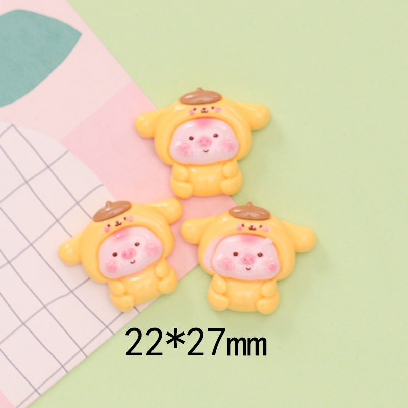 สติกเกอร์เรซิ่น ลายการ์ตูนหมูน่ารัก แฮนด์เมด diy สําหรับติดตกแต่งตู้เย็น แก้วน้ํา และรองเท้า - รูปที่ 5