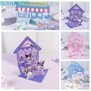 Bernardo สติกเกอร์กระดาษ ลายอนิเมะ Melody kuromi 3D สไตล์เกาหลี สําหรับตกแต่งกระเป๋า DIY