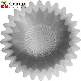Cvmax แม่พิมพ์ซิลิโคน รูปดอกทานตะวัน สีขาว 4 นิ้ว สําหรับทําเทียน และผลไม้สด