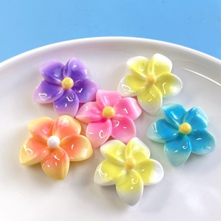 [3 #] Jibbitz Crocs Frangipani ที่คาดผมเรซิ่น ลายดอกไม้ ขนาด 3.1 * 3.1 * 1.2 ซม. แฮนด์เมด diy อุปกรณ์เสริม สําหรับรองเท้า SC