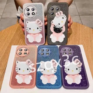 ใหม่ พร้อมส่ง เคสโทรศัพท์มือถือ ซิลิโคนนิ่ม ลายการ์ตูนคิตตี้น่ารัก พร้อมฟิล์มเลนส์กระจก สําหรับ Realme11 NFC 4G Realme 11 C51 C53 NFC Pro Plus Pro+ 5G 2023