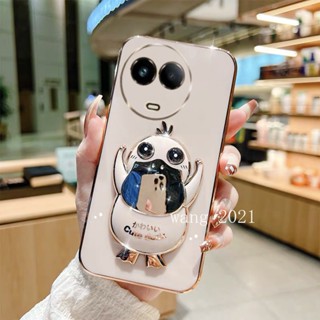 เคสโทรศัพท์มือถือ แบบนิ่ม ลายการ์ตูนเป็ดน่ารัก มีป็อบอัพ สําหรับ Realme11 Realme 11X C51 NFC 4G 5G 2023 Realme 11 C51 NFC 4G