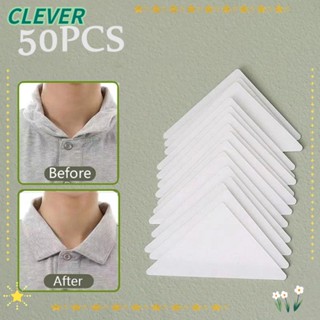 Clever เทปกาว PVC กันม้วน มีกาวในตัว สําหรับจัดแต่งทรงเสื้อเชิ้ต 50 ชิ้น