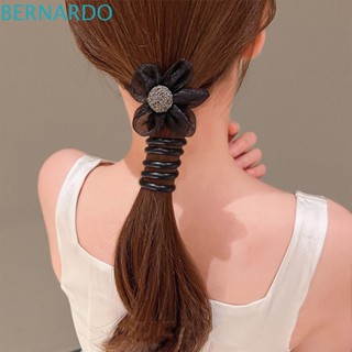 Bernardo ยางมัดผม แบบตรง ยืดหยุ่น สีโปร่งใส แฟชั่น สําหรับงานแต่งงาน