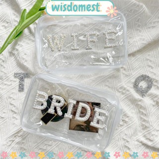 WISDOMEST กระเป๋าเครื่องสําอาง ลายฮันนีมูน สระว่ายน้ํา สละโสด ปาร์ตี้