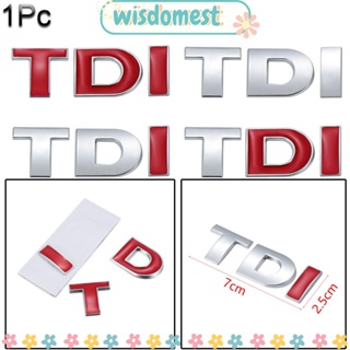 WISDOMEST สติกเกอร์โครเมี่ยม TDI 3D สําหรับติดฝากระโปรงหลังรถยนต์