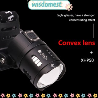 Wisdomest XHP50 /XPL V6 โคมไฟหน้า อลูมิเนียมอัลลอยด์ แบบยาว สําหรับตั้งแคมป์ ตกปลา