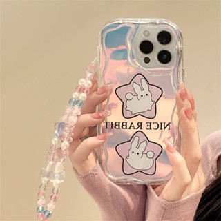 [พร้อมส่ง] เคสโทรศัพท์มือถือ ลายครีม พร้อมสายคล้องมือ สําหรับ Apple iPhone 15 14 13 12 11 PROMAX XS XR XSMAX SE2020 6 7 8PLUS MINI