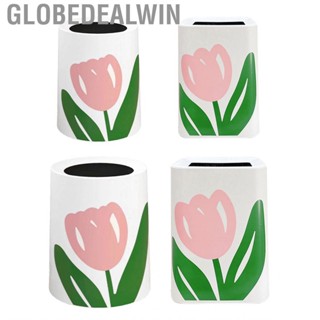 Globedealwin Flower Shape Trash Can Cute Appearance Modern Style Garbage Waste  for Kitchen Bathroom Bedroom