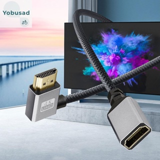 [Yobusad.th] อะแดปเตอร์สายเคเบิลไนล่อนถัก 18 Gbps HDMI ตัวผู้ เป็นตัวเมีย 15 ซม.