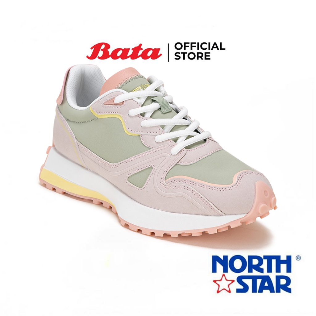Bata บาจา by North Star รองเท้าผ้าใบสนีคเกอร์แฟชั่น แบบผูกเชือก ดีไซน์เท่ห์ สีชมพู รหัส 5208077