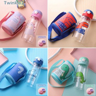 Twinkle แก้วน้ํา พร้อมหลอดดูด ลายการ์ตูน ขนาด 700 มล. แบบพกพา และสายคล้องไหล่