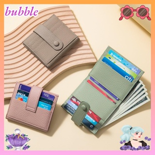 Bubble กระเป๋าสตางค์ หนังวัวแท้ แบบนิ่ม บางพิเศษ ใส่เหรียญได้ สีพื้น สําหรับผู้ชาย และผู้หญิง