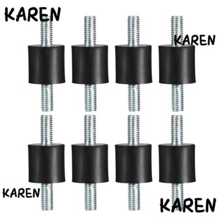 Karen ตัวแยกยาง M5 โช๊คอัพ M5 20x15 มม. โลหะ และยาง สีดํา 8 ชิ้น