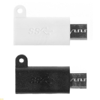 Xin อะแดปเตอร์ Micro USB 2 0 Male To USB 3 1 Type C Female แบบพกพา สีดํา สีขาว