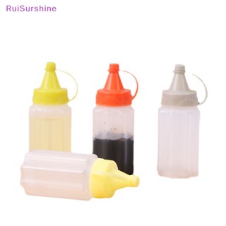 Ruisurshine ขวดบีบซอสมะเขือเทศ ซอสมะเขือเทศ ขนาดเล็ก พกพาง่าย 4 ชิ้น สําหรับกล่องอาหารกลางวัน เบนโตะ