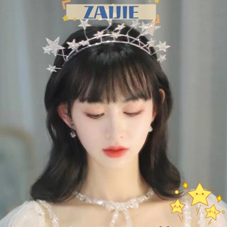 Zaijie24 ที่คาดผม พลอยเทียม ที่คาดผมเจ้าสาว ที่คาดผมดาว เครื่องประดับผม ที่คาดผมเจ้าสาว ตกแต่งผม พลอยเทียม ที่คาดผมผู้หญิง