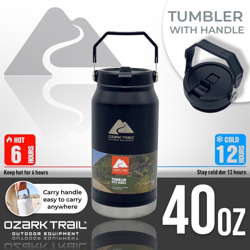 กระติกน้ำเก็บความเย็น แทงค์OZARK TRAIL 40oz Tank-shaped water bottleแตนเลส หูหิ้ว ทรงแทงค์ เก็บอุณหภ