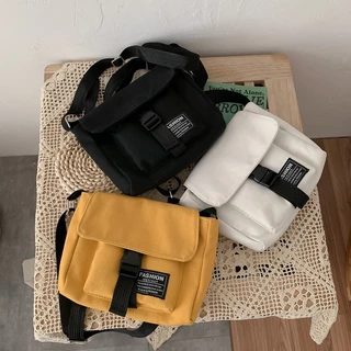 【พร้อมส่ง】miss bag fashion กระเป๋าสะพายข้าง ผ้าแคนวาส รุ่น D-1515