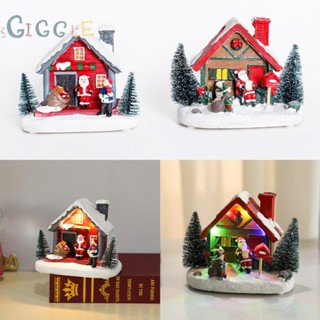 ⭐NEW ⭐Durable Christmas Ornament LED Light Up Navidad Natal Resin Small House