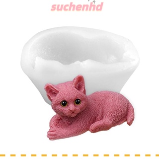 Suchenhd แม่พิมพ์ซิลิโคน รูปแมวนอน ขนาด 9.8*5.6 ซม. สีขาว สําหรับทําเทียน สบู่ แฮนด์เมด DIY