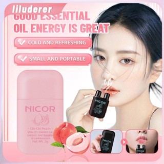 NICOR ทำความสะอาดจมูกสมุนไพรกล่อง Essential Double Hole Energy Bar Energizing Nasal Inhaler Stick จมูกดูด Class ขับรถสดชื่น Sober HO