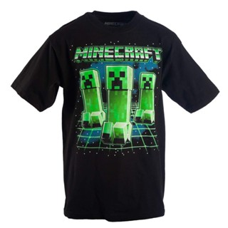 เสื้อยืดคอกลม แขนสั้น ผ้าฝ้าย 100% พิมพ์ลายเกม minecraft พลัสไซซ์ สําหรับผู้ชาย