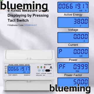 Blueming2 เครื่องวัดพลังงานไฟฟ้า 380V สามเฟส RS485 อเนกประสงค์ พร้อมไฟแบ็คไลท์ โวลต์แอมป์ วัตต์