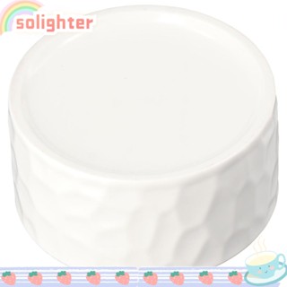 Solighter กล่องเก็บดินสอเซรามิค สีขาว สําหรับสํานักงาน