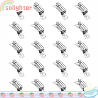 Solighter แคลมป์รัดท่อไอเสีย สเตนเลส 304 สีเงิน ปรับได้ 20 ชิ้น